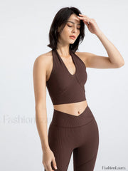 Halter Cropped Graceful Tank Top Tank Tops & Camis