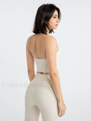 Halter Cropped Graceful Tank Top Tank Tops & Camis