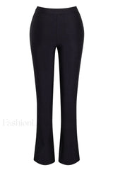 Haze High Waist Trendy Bandage Pants Black XXL Bottom