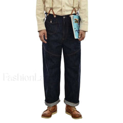 High quality jeans with suspenders W28 / Dark Blue jeans