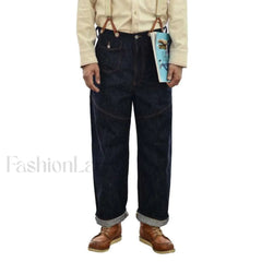 High quality jeans with suspenders W28 / Dark Blue jeans