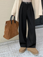 High Waist Graceful Straight Leg Pants Pants