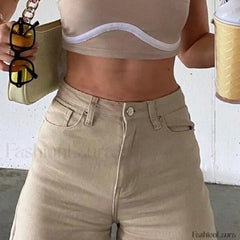 High Waisted Solid Flare Jeans Flare Jeans