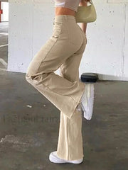 High Waisted Solid Flare Jeans Flare Jeans