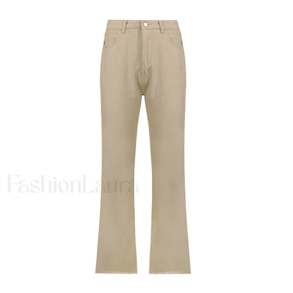 High Waisted Solid Flare Jeans Flare Jeans