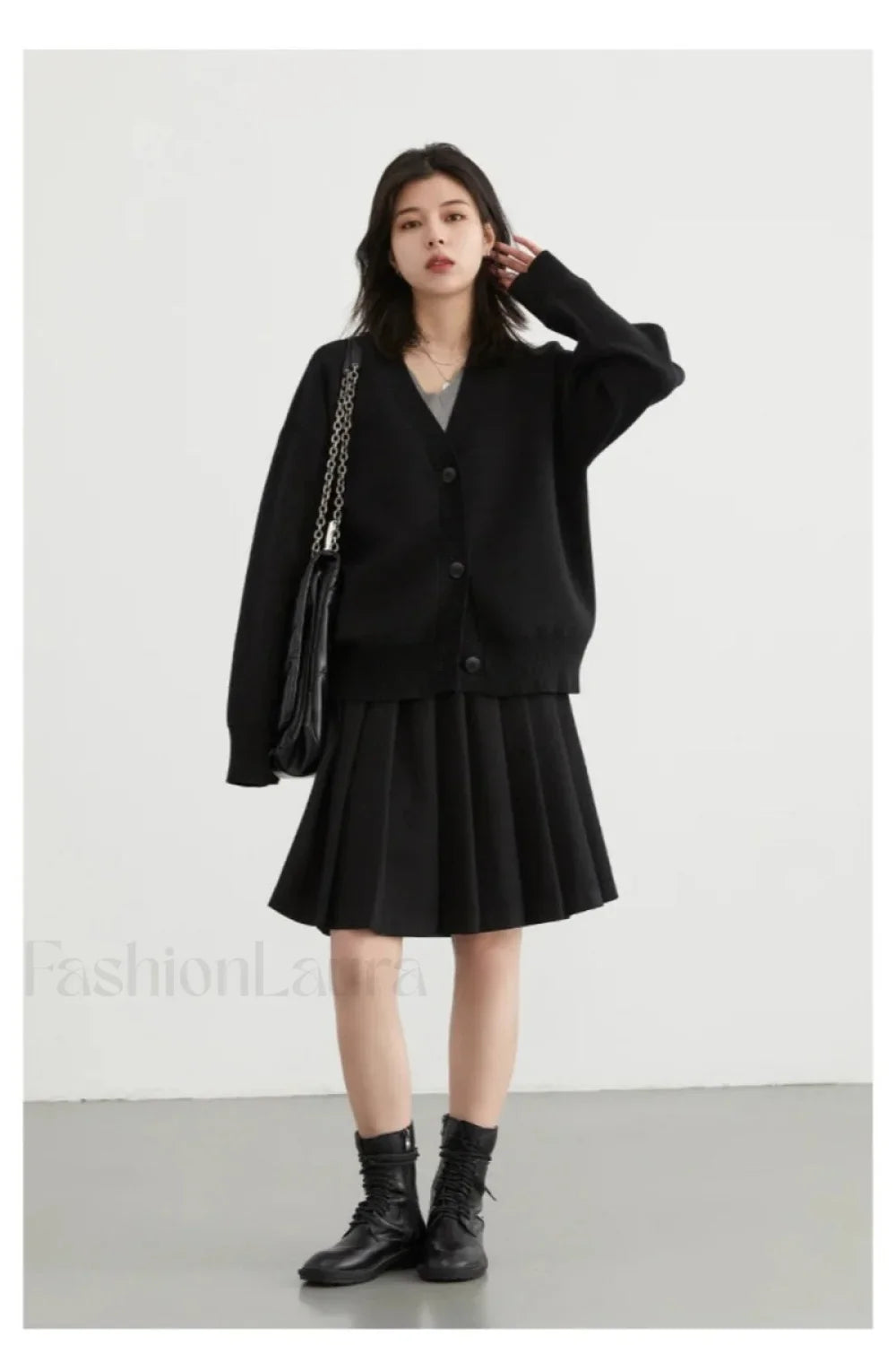 Korean Style Long Sleeve Cardigan