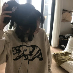 Kpop Harajuku Vintage Aesthetic Hoody Sweatshirts & Hoodies L