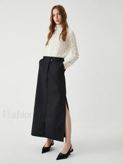 Lace Floral Graceful Pattern Mockneck Top T Shirts