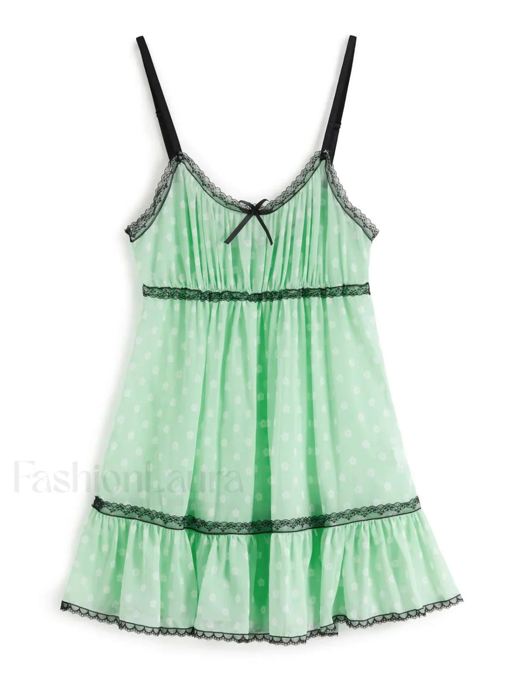 Lace Trim Floral Mini Dress Mini Dresses