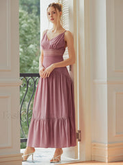 Lace Trim Layered Trendy Hem Cami Long Dress Dresses