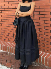 Lace Up Corset Black Maxi Dress Maxi Dresses