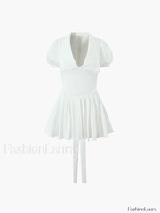 Lace Up Doll Trendy Collar Short Dress Dresses