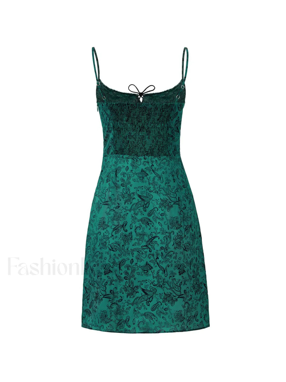 Lace Up Paisley Print Mini Dress Mini Dresses