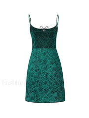 Lace Up Paisley Print Mini Dress Mini Dresses