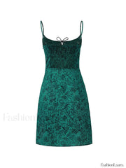 Lace Up Paisley Print Mini Dress Mini Dresses