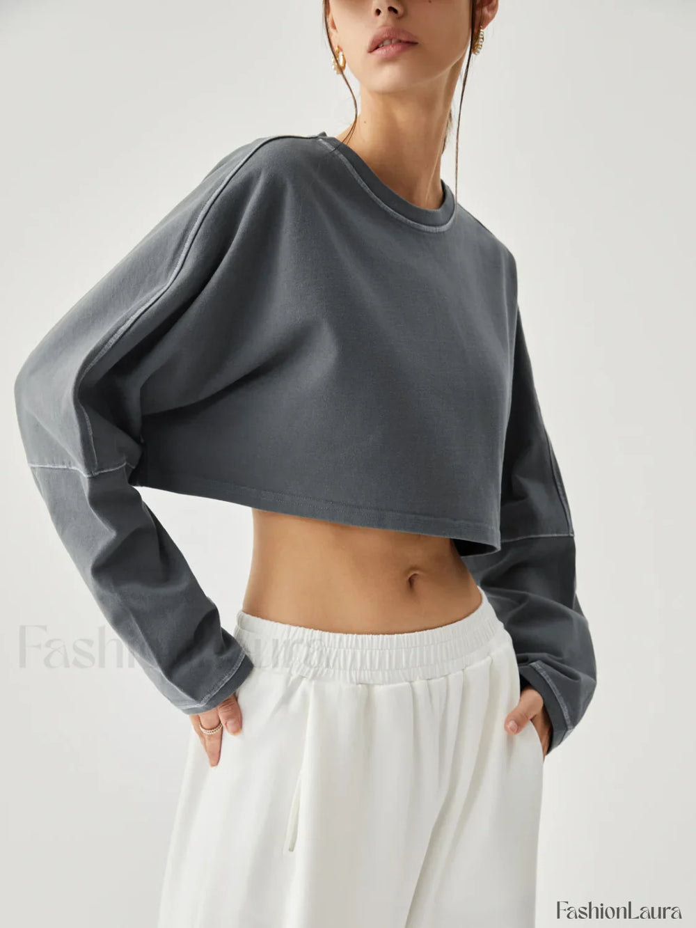 Living Easy Graceful Crop Sweatshirt Sweatshirts
