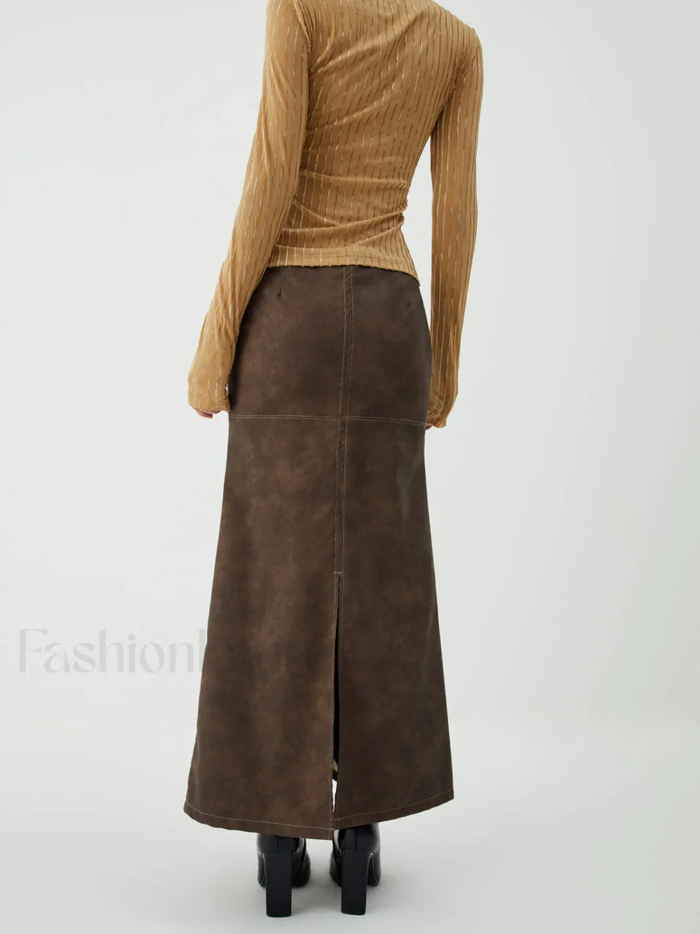 Maillard Washed Graceful Midi Skirt Skirts