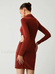 Make It Shine Trendy Cutout Knit Short Dress Knit Dresses