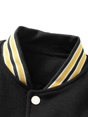 Men’s Embroidery Button Up Varsity Jacket Jackets