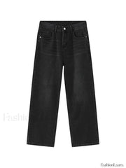 Men’s Faded Vintage Denim Loose Jeans loose jeans