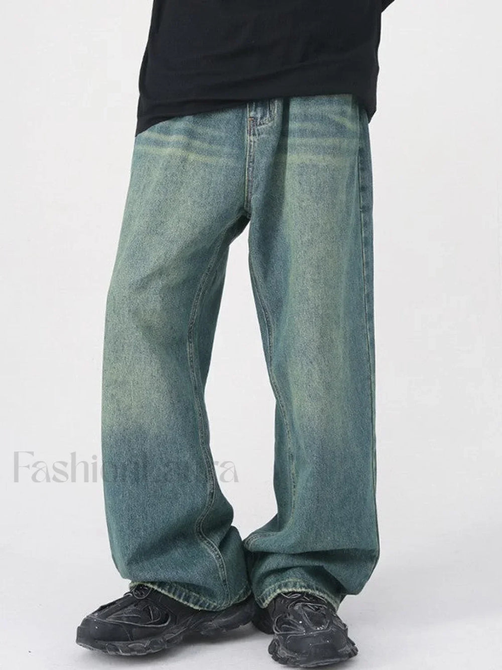 Men’s Faded Vintage Denim Loose Jeans loose jeans