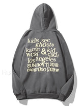 Men’s Graffiti Letter Print Hoodie Gray / S Sweatshirts & Hoodies L