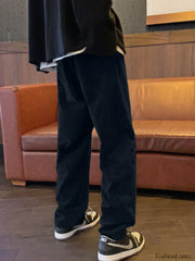 Men’s Lightning Embroidered Straight Jeans Straight leg jeans