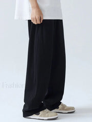 Men’s Paneled Loose Casual Pants Straight Leg Pants