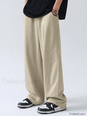 Men’s Paneled Loose Casual Pants Straight Leg Pants