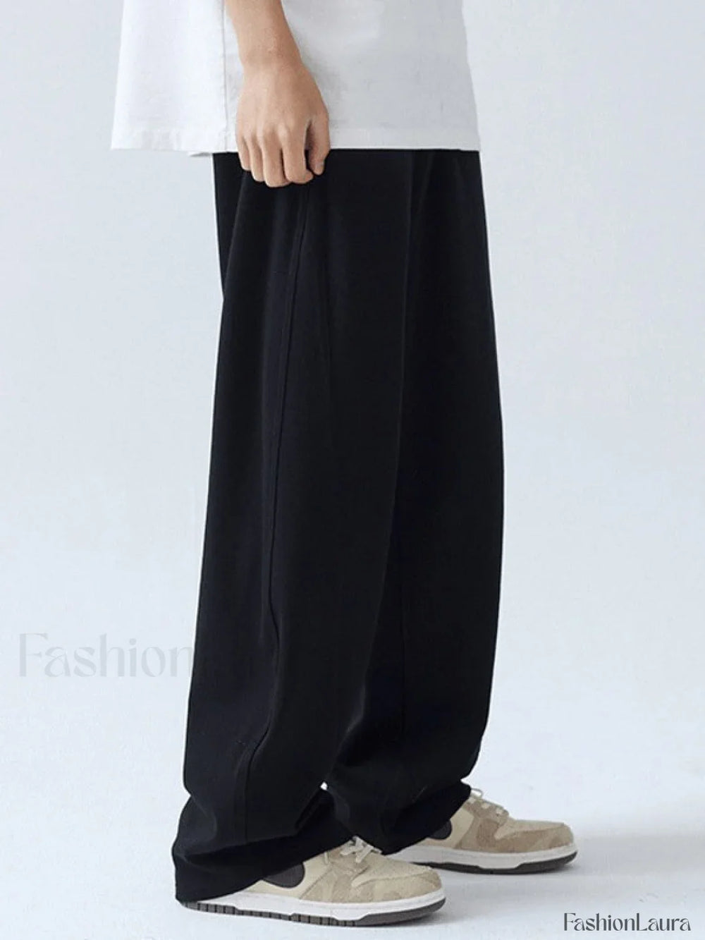 Men’s Paneled Loose Casual Pants Straight Leg Pants