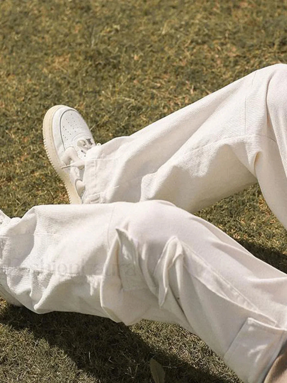 Men’s Patch Pocket Vintage Straight Cargo Pants Cargo Pants