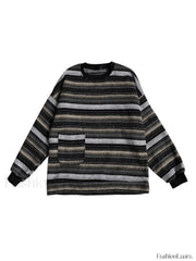 Men’s Pocket Striped Knit Sweater Sweaters