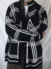 Men’s V Neck Checkered Cardigan Black / M Sweaters