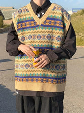 Men’s Vintage Jacquard Sweater Vest Off White / M Sweaters