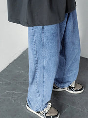 Men’s Vintage Washed Loose Jeans loose jeans
