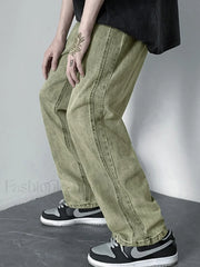 Men’s Vintage Washed Loose Jeans loose jeans