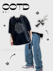 Men’s Vintage Washed Loose Jeans loose jeans