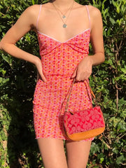 Mesh Floral Mini Dress Mini Dresses