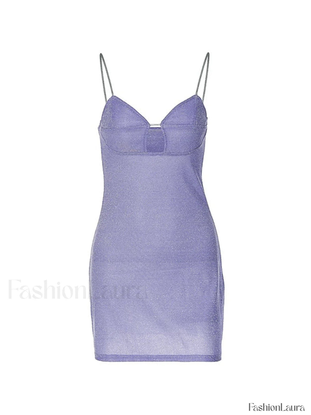 Metallic Cutout Slip Mini Dress Mini Dresses