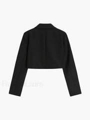 Mind My Graceful Business Crop Blazer Blazers