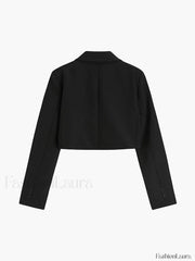 Mind My Graceful Business Crop Blazer Blazers