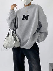 Minimalism Charming Oversized Sweatshirt Grey / XS Sweatshirts