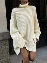 Minimalism Turtleneck Graceful Short Sweater Dress Beige / XS Sweaters L