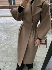 Miss Paris Graceful Trench Coat BROWN / XS Wool Coats