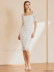 Multi Floral Graceful Midi Dress White / S Dresses