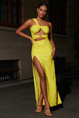 Natalie Elegant Maxi Dress XS / Yellow Party Dresses L