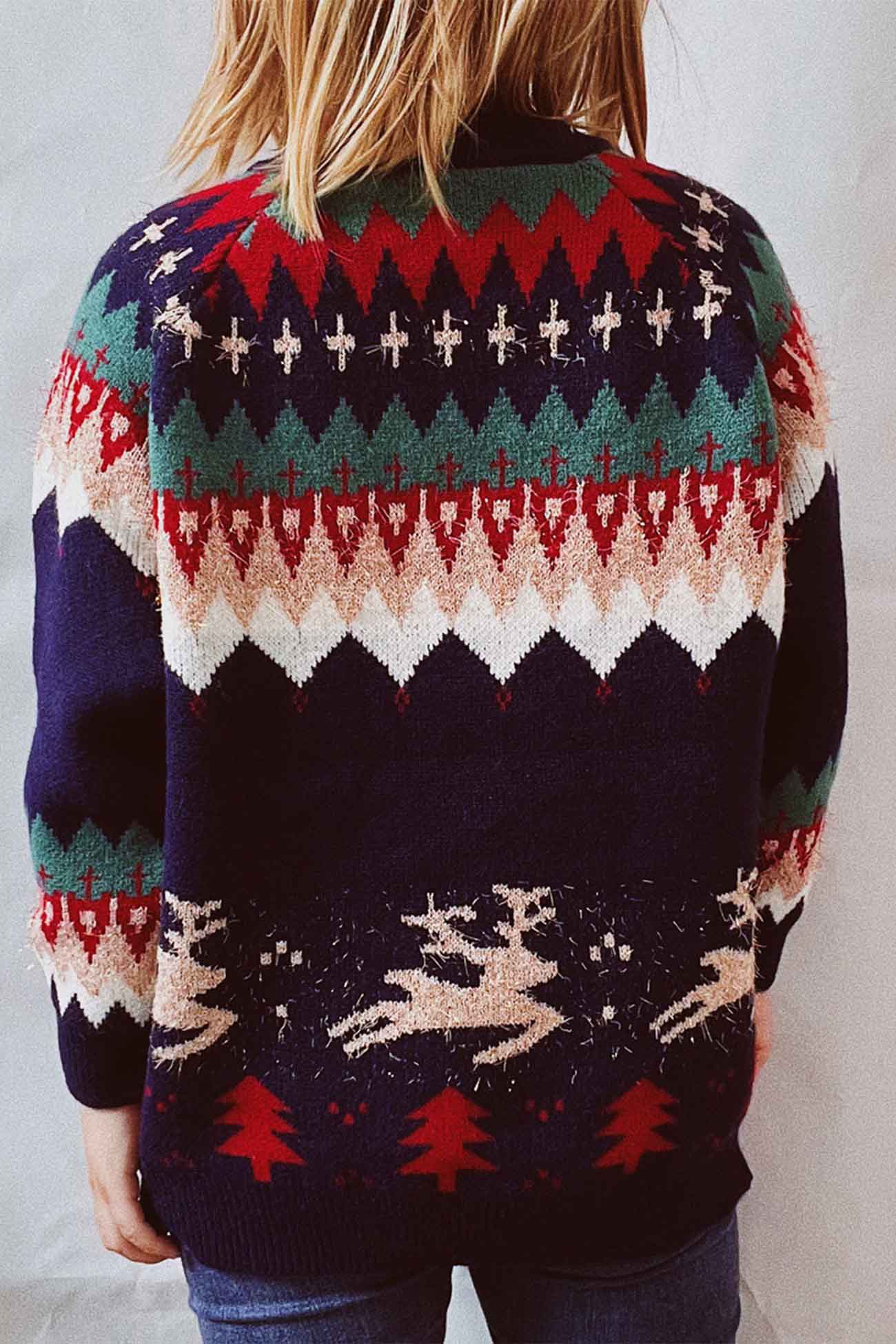 Drop Shoulder Crew Neck Long Sleeve Sweater