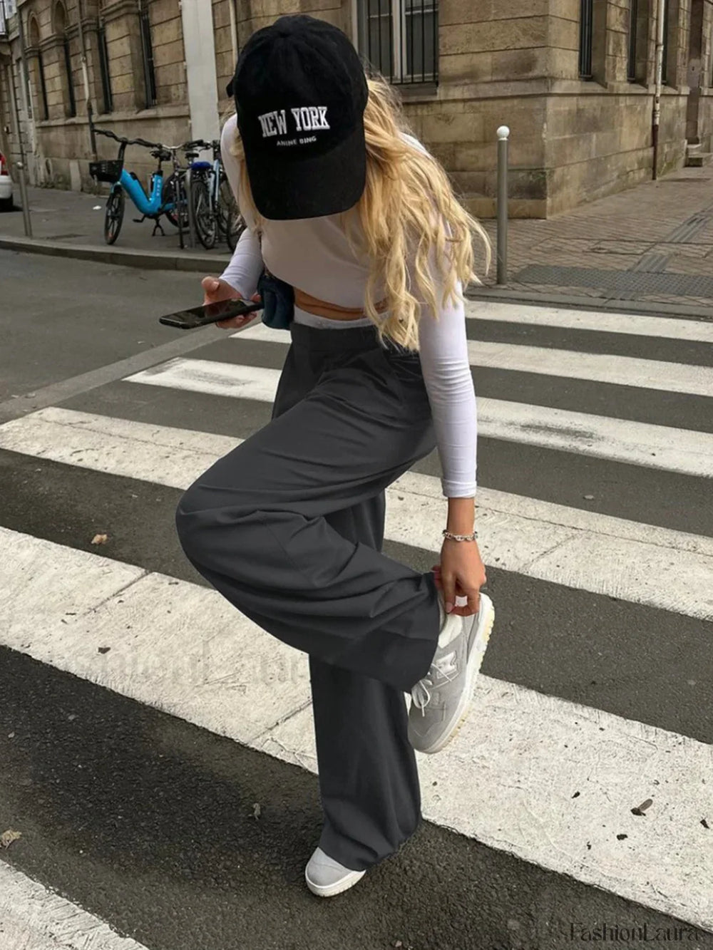Off Duty Reversible Trendy Waistband Wide Leg Pants Pants