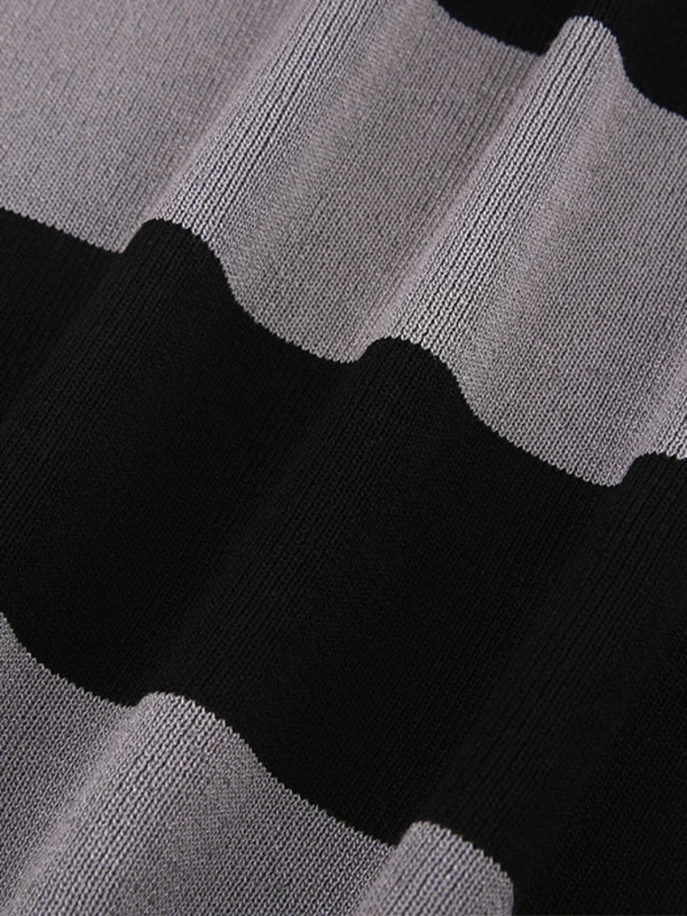 Off Shoulder Long Sleeve Striped Knit Mini Dress Mini Dresses