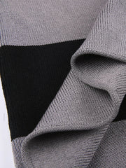 Off Shoulder Long Sleeve Striped Knit Mini Dress Mini Dresses